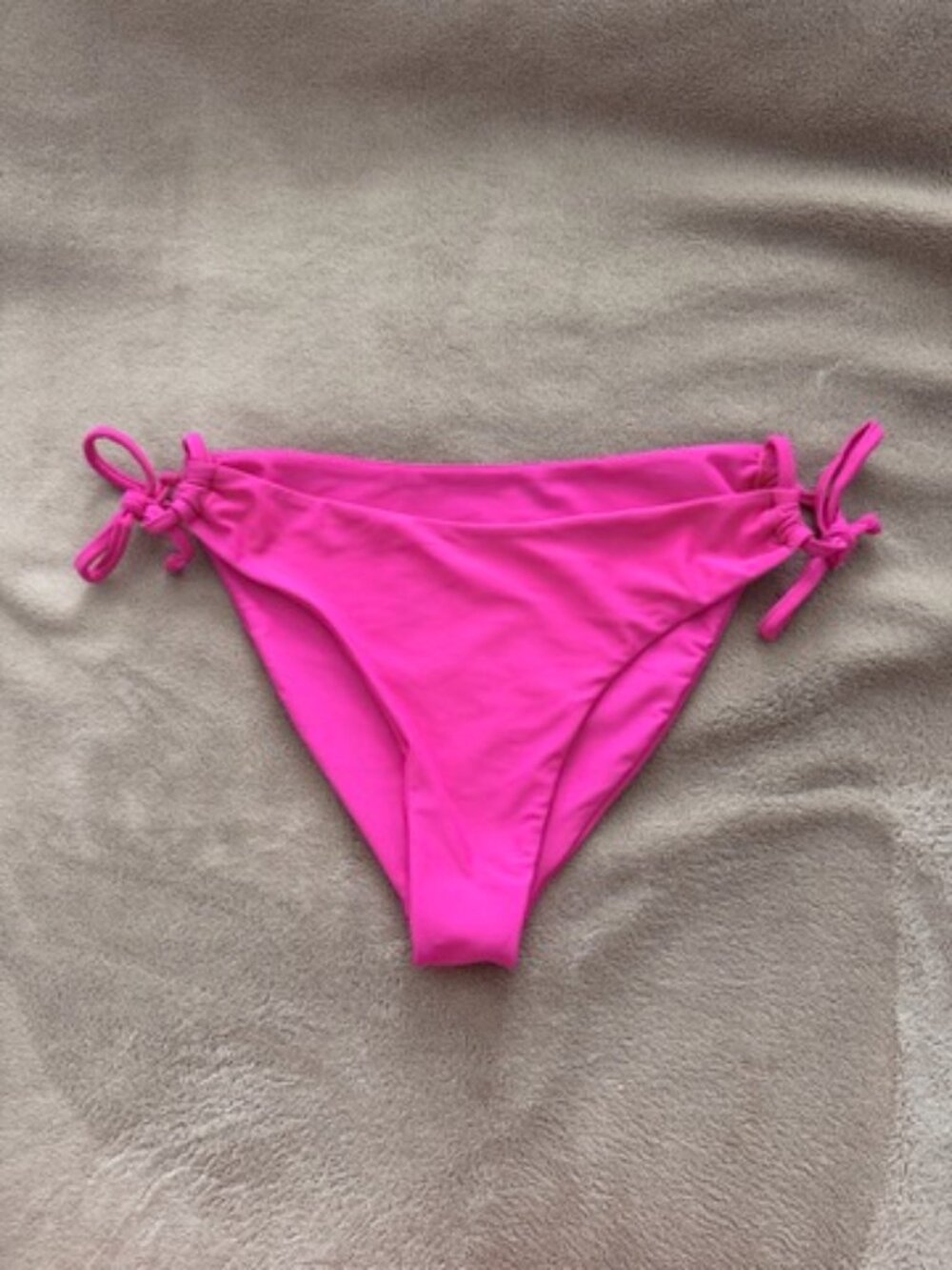 Sexy Hot Pink Cheeky Side Tie Bikini Swim Bottom, Size S/M